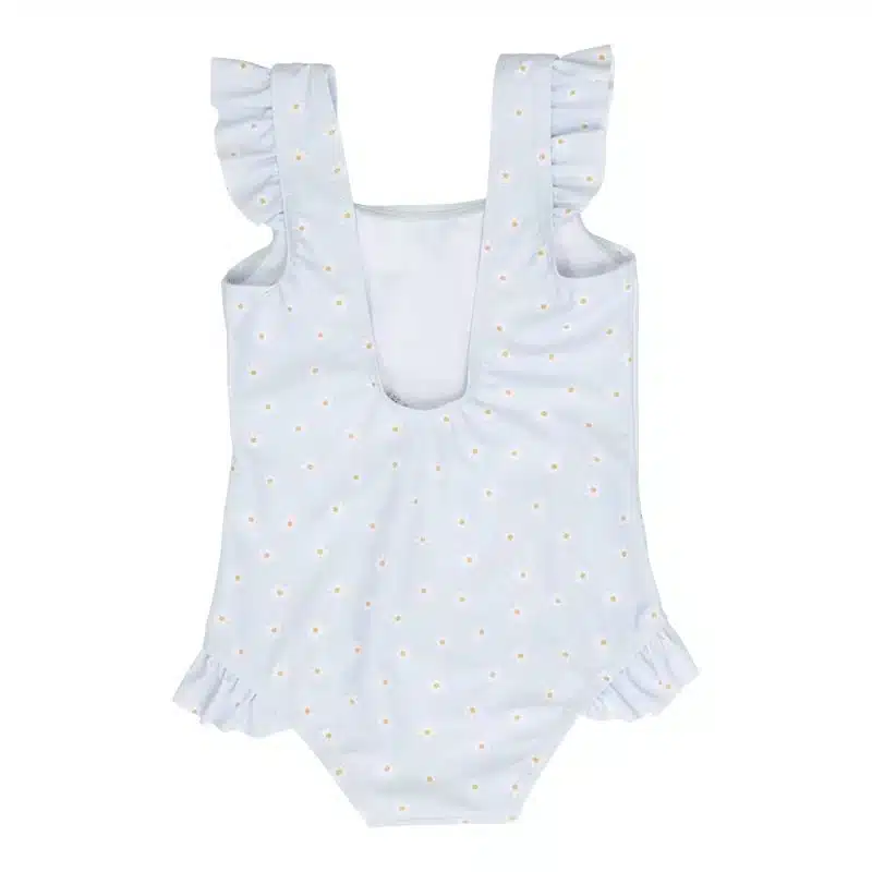 LITTLE DUTCH. Oλόσωμο μαγιό με βολάν για κορίτσια Daisy – Νο 62/68 LITTLE DUTCH 24,99€  Πού είναι η πισίνα;! Αυτό το χαριτωμένο μικρό μαγιό σας προσκαλεί να κολυμπήσετε και να κολυμπήσετε! Το απαλό και ελαστικό ύφασμα από ανακυκλωμένο πολυεστέρα θα είναι τόσο άνετο όταν κολυμπάτε στην πισίνα ή όταν παίζετε έξω στην άμμο. Τα βολάν γύρω από στους ώμους και τη μέση προσθέτουν μια αξιολάτρευτη πινελιά στο καλοκαιρινό στιλ. Κατασκευασμένο από προστατευτικό ύφασμα UV.  Υλικό: 85% ανακυκλωμένος πολυεστέρας/15% ελαστίνη Οδηγίες πλυσίματος: Πλύσιμο στο πλυντήριο στους 30 βαθμούς, ήπιος κύκλος. Μη σιδερώνετε. Χωρίς λευκαντικό. Δεν είναι κατάλληλο για στεγνωτήριο Προειδοποίηση: ξεπλύνετε με κρύο καθαρό νερό μετά τη χρήση