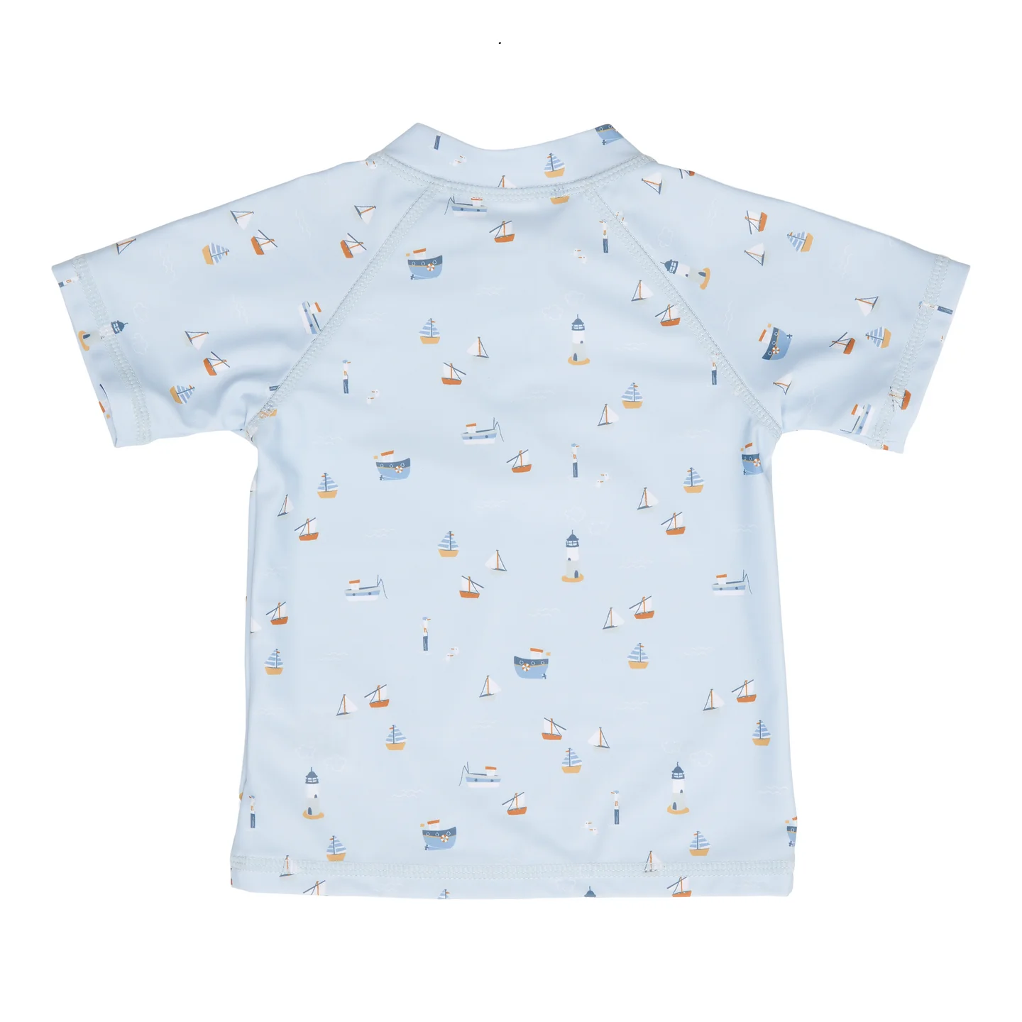 Παιδικό μαγιό T-SHIRT LITTLE DUTCH Sailors Bay Olive, κατασκευασμένο από ανακυκλωμένο πολυεστέρα και ύφασμα προστασίας UPF 50+.