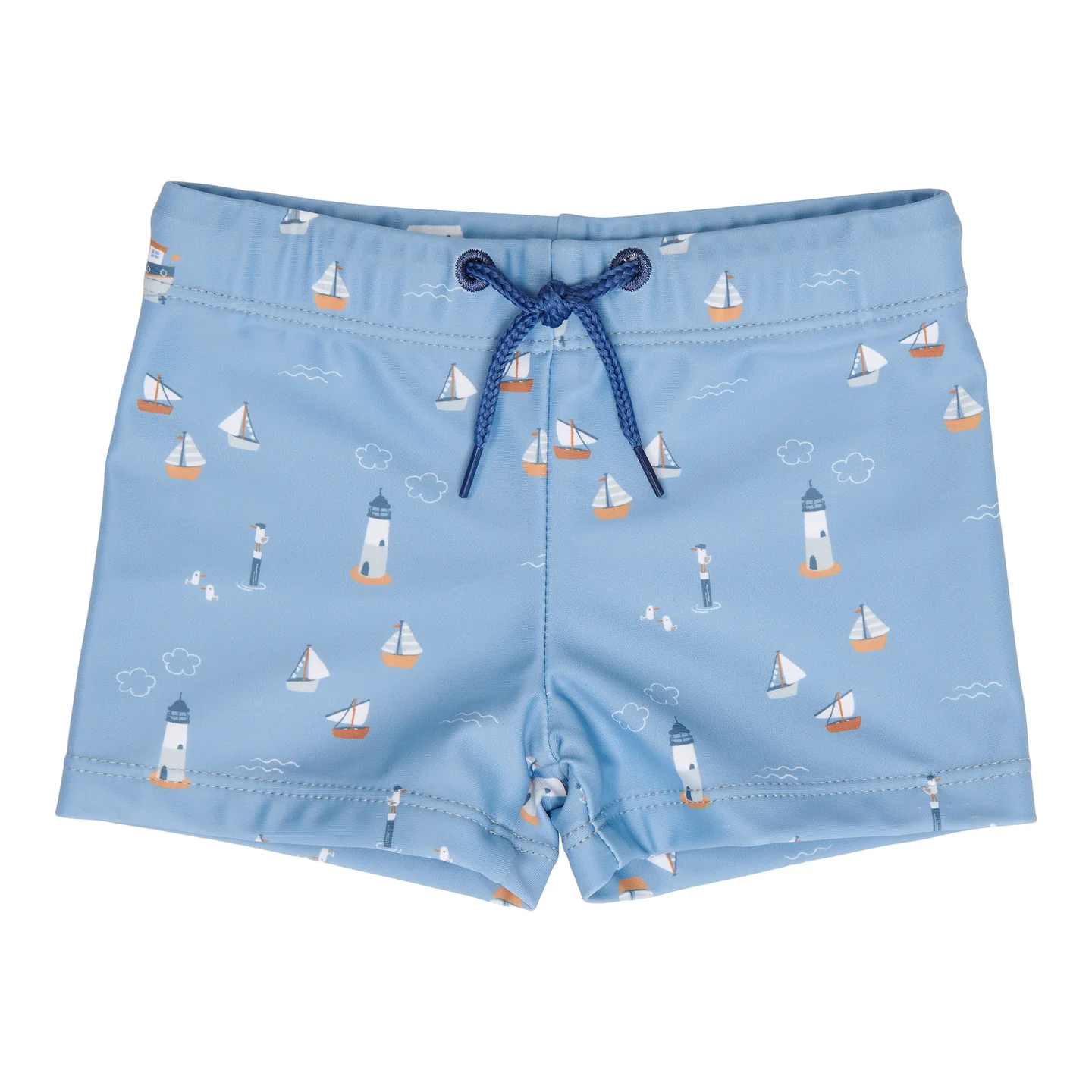 Παιδικό μαγιό LITTLE DUTCH Sailors Bay Dark Blue   Κολυμπήστε και παίξτε όλη μέρα! Με αυτό το άνετο μαγιό από ανακυκλωμένο πολυεστέρα, τίποτα δεν σας εμποδίζει να διασκεδάσετε στην πισίνα ή στην παραλία. Πηγαίνετε στην περιπέτεια και αναζητήστε τους πολλούς θησαυρούς ανάμεσα στην άμμο και στο νερό. Η ελαστική ζώνη στη μέση και το κορδόνι χαρίζουν σε αυτό το μαγιό μια άνετη εφαρμογή, είτε το μικρό σας κολυμπά είτε παίζει.  Υλικό: 85% ανακυκλωμένος πολυεστέρας/15% ελαστίνη Οδηγίες πλυσίματος: Πλύσιμο στο πλυντήριο στους 30 βαθμούς, ήπιος κύκλος. Μη σιδερώνετε. Χωρίς λευκαντικό. Δεν είναι κατάλληλο για στεγνωτήριο Προειδοποίηση: ξεπλύνετε με κρύο καθαρό νερό μετά τη χρήση