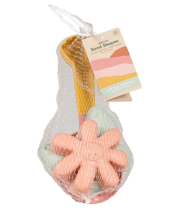 LITTLE DUTCH. Σετ παραλίας 3 τεμαχίων Flowers & Butterflies 8,99€  Για ώρες διασκέδασης στην παραλία παίζοντας με την άμμο! Με αυτό το σετ παραλίας μπορείς να χρησιμοποιήσεις όλη τη φαντασία σου και να φτιάξεις όμορφα έργα τέχνης από άμμο στην παραλία ή γιατί όχι και στο πάρκο! Σχεδιασμένα για μικρά χεράκια, όλα τα αξεσουάρ αυτού του σετ έχουν εύκολο κράτημα για πολλή διασκέδαση και παιχνίδι με την άμμο.  Αυτό το σετ περιλαμβάνει ένα φτυάρι και δύο καλούπια άμμου: ένα ροζ λουλούδι και μια πράσινη πεταλούδα. Συσκευασμένο σε διχτάκι.